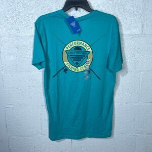 Columbia men's Oro Short Sleeve Graphic T-Shirt - Bright Aqua medium